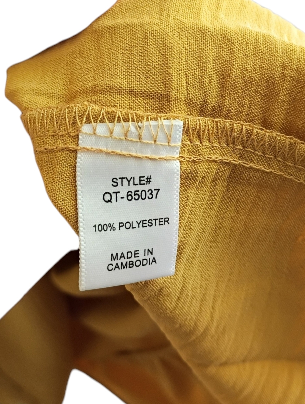 Impressions Tan Longsleeve Ruffle Top Size Small - Picture 5 of 5